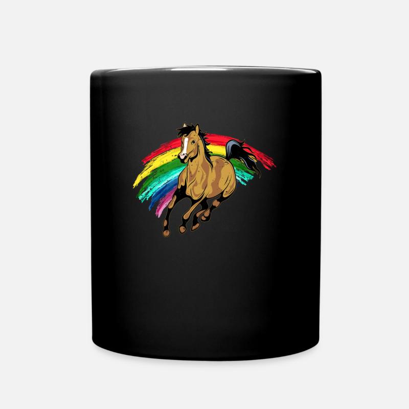 Chevaux équitation - Mug uni - noir
