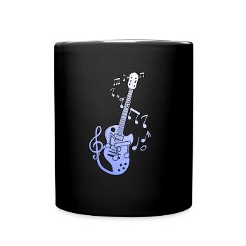 Notes de musique de guitare - Mug uni - noir - Devant