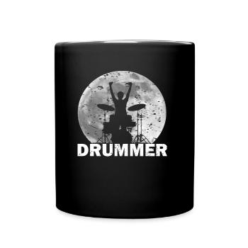Drummer drums - Full Colour Mug - black - Front