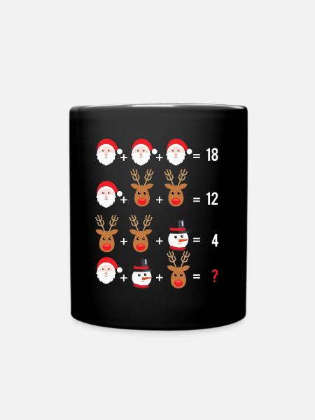 Order of Operations Quiz Math Teacher Xmas Gift - Full Colour Mug - black