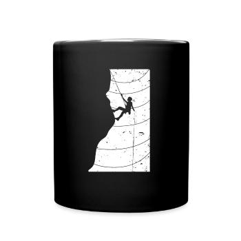 Vintage rock climbing rock climbing - Full Colour Mug - black - Front