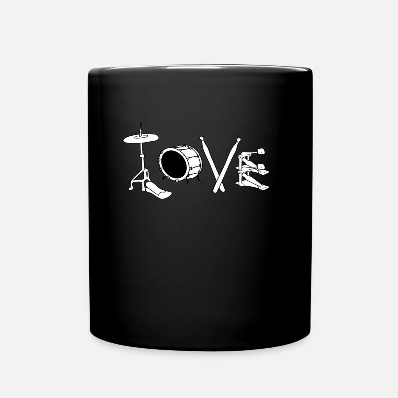 Schlagzeug Liebe Schlagzeuger - Tasse einfarbig - Schwarz