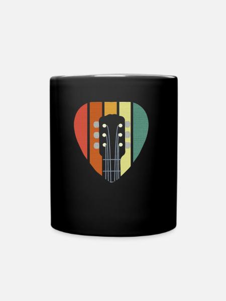 Gitarre Plektrum Vintage - Tasse einfarbig - Schwarz