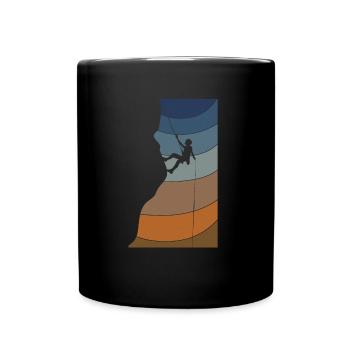 Grimpeur d'escalade - Mug uni - noir - Devant