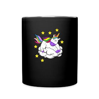Licornes licornes - Mug uni - noir - Devant