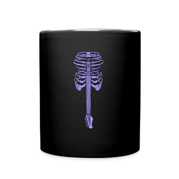 Gitarre Brustkorb Rippe - Tasse einfarbig - Schwarz - Vorne