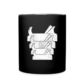 Rétro menuisier menuisier outil - Mug uni - noir - Devant