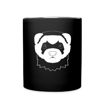 Frettchen - Tasse einfarbig - Schwarz - Vorne
