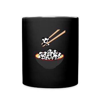 Panda Ramen Bowl Kawaii Japan - Tasse einfarbig - Schwarz - Vorne
