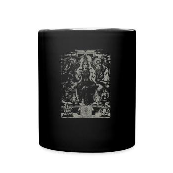 Livre hindou Tripura Upanishad - Sri Yantra sacré - Mug uni - noir - Devant