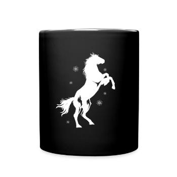 Horses riding horse - Full Colour Mug - black - Front