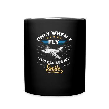Piloten Spruch Pilot - Tasse einfarbig - Schwarz - Vorne