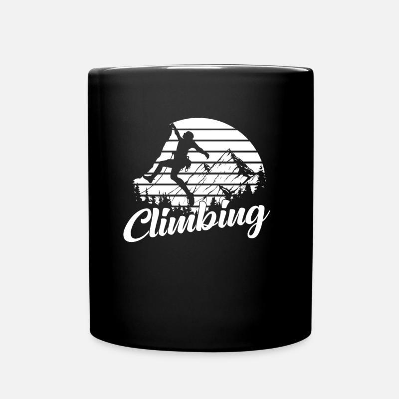 Klettern Kletterer - Tasse einfarbig - Schwarz