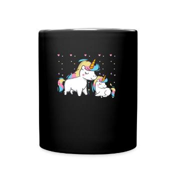 Unicorns unicorn love - Full Colour Mug - black - Front