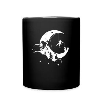 Escalade grimpeur lune - Mug uni - noir - Devant