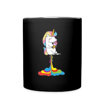 Unicorn unicorns pups - Full Colour Mug - black - Front