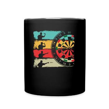 Fléchettes fléchettes vintage - Mug uni - noir - Devant
