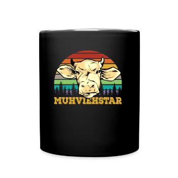 Éleveur de vaches Muhviehstar - Mug uni - noir - Devant