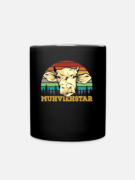 Muhviehstar Kuh Farmer - Tasse einfarbig - Schwarz