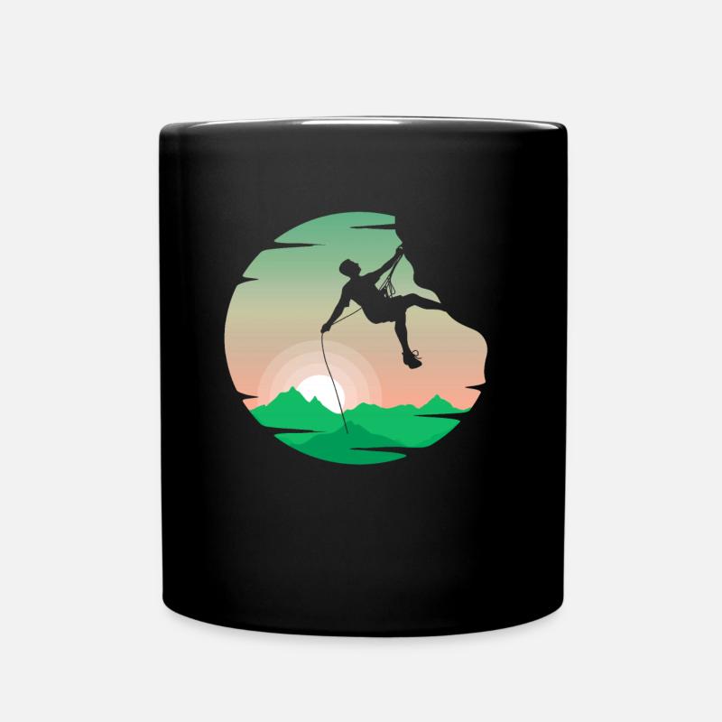 Klettern Felsklettern - Tasse einfarbig - Schwarz