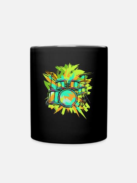 Batteur de batterie - Mug uni - noir