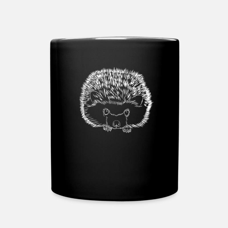 Hedgehog - Full Colour Mug - black