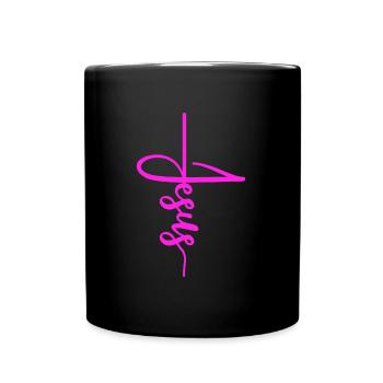 Jesus - Tasse einfarbig - Schwarz - Vorne