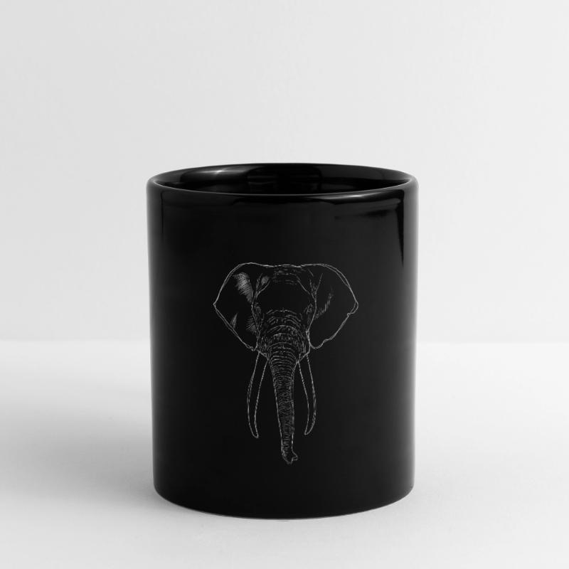 Elefant Tasse einfarbig