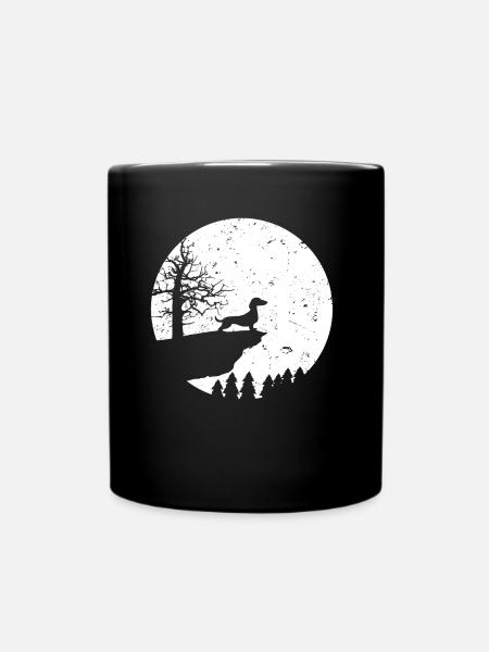 Hunde Dackel Hund Mond - Tasse einfarbig - Schwarz
