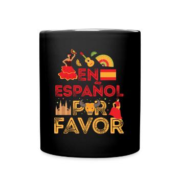 En Español Por Favor Spain Spanish Teacher Gift - Mug uni - noir - Devant