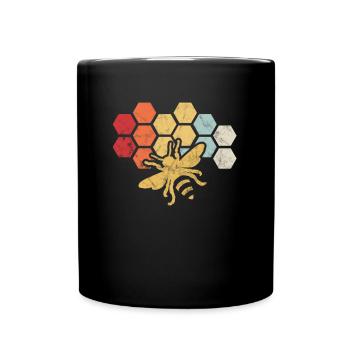 Biene Bienen Imker Geschenk - Tasse einfarbig - Schwarz - Vorne