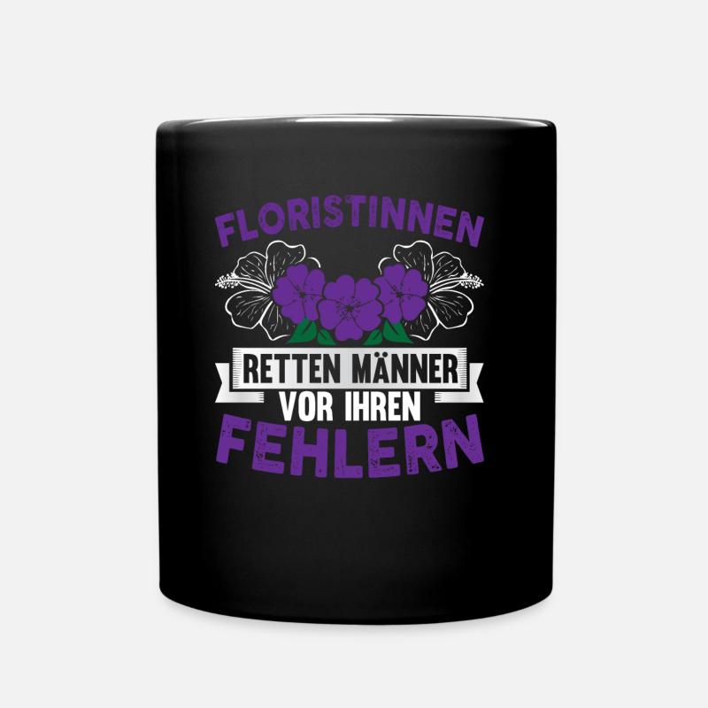 Floristinnen Florist - Tasse einfarbig - Schwarz