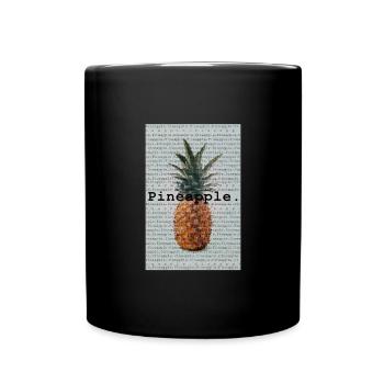 Ananas Pineapple - Tasse einfarbig - Schwarz - Vorne