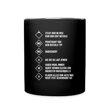 Groupe d'attaque du chef du groupe d'extinction des pompiers - Mug uni - noir - Devant