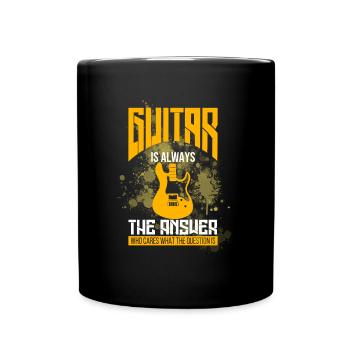 La guitare est toujours la réponse guitare - Mug uni - noir - Devant