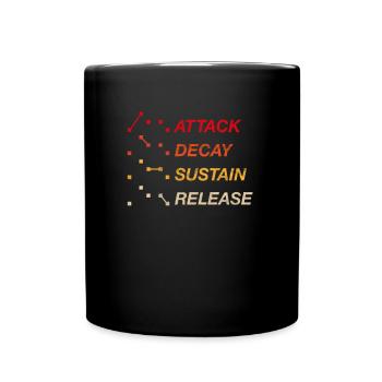 ADSR Producteur Synthé Vintage Analog Gear Studio - Mug uni - noir - Devant