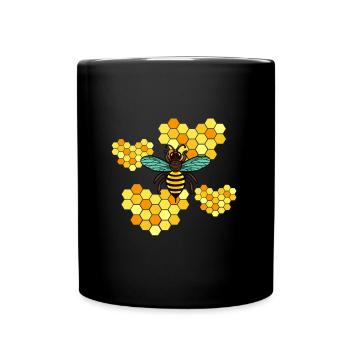 Imker Bienen Biene Geschenk - Tasse einfarbig - Schwarz - Vorne