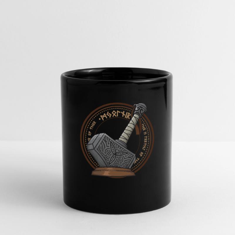 Mjolnir Thors Hammer Wikinger Walhalla Vikinger Tasse einfarbig