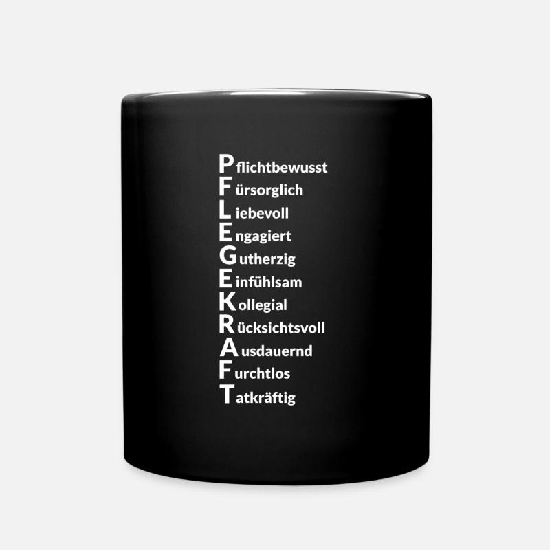 Pflegekraft Geschenkidee - Tasse einfarbig - Schwarz