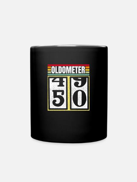 Oldometer 49 50 Lustiges Retro-Geschenk zum 50. Geburtstag - Tasse einfarbig - Schwarz