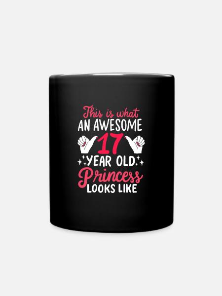 Superbe cadeau de 17 ans de princesse de 17 ans - Mug uni - noir