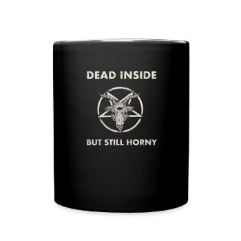 Dead Inside But Still Horny Occult Gothic Grunge - Full Colour Mug - black - Front