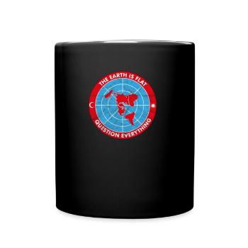 Flat Earth Society - Theory Conspiracy Vintage - Full Colour Mug - black - Front