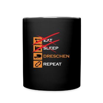 Mangez une idée cadeau de répétition de battage de sommeil - Mug uni - noir - Devant