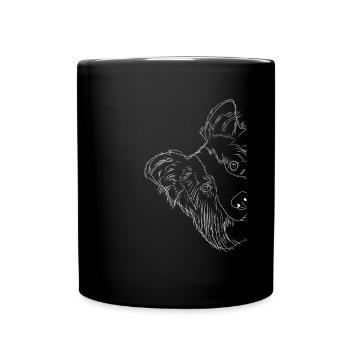 Chien De Border Collie curieux - Mug uni - noir - Devant