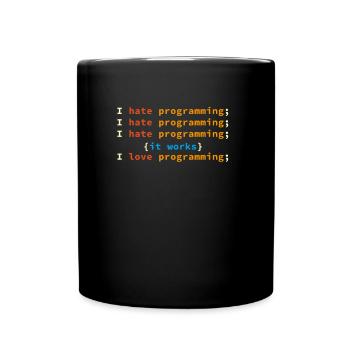 Programmierer Entwickler Informatiker Geek - Tasse einfarbig - Schwarz - Vorne