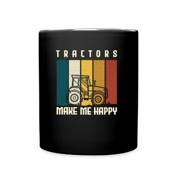 Tracteurs conducteur de tracteur agriculteur - Mug uni - noir - Devant