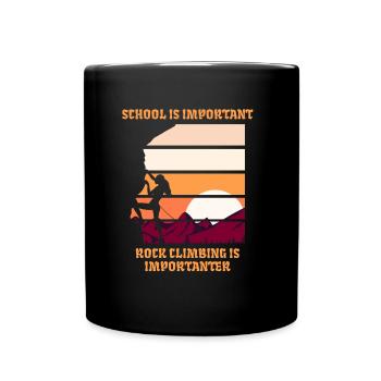 Funny rock climbing - Full Colour Mug - black - Front