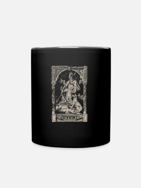 Vintage Wikinger Odin Wotan Odhin Thor Norse - Tasse einfarbig - Schwarz