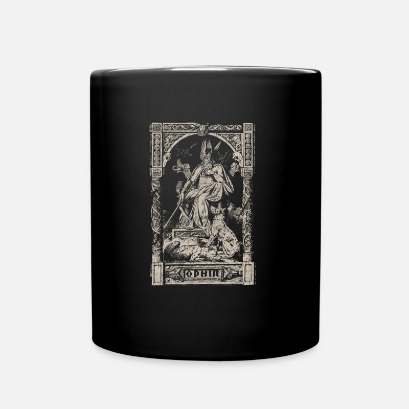 Vintage Wikinger Odin Wotan Odhin Thor Norse - Tasse einfarbig - Schwarz